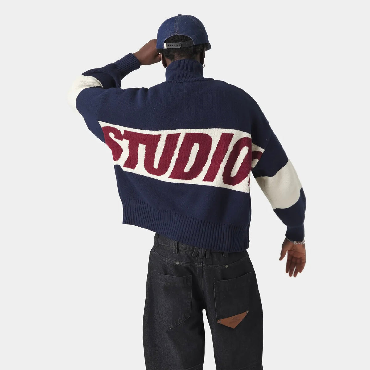 Zipper Navy Knit - Emestudios