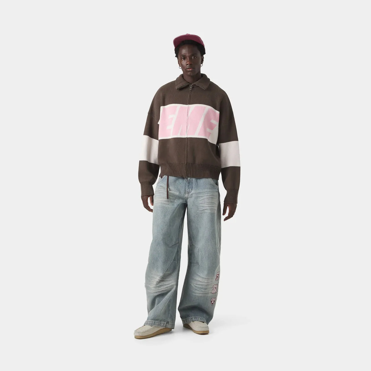 Zipper Pink Knit - Emestudios